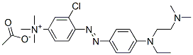 3-chloro-4-[[4-[[2-(dimethylamino)ethyl]ethylamino]phenyl]azo]-N,N,N-trimethylanilinium acetate Struktur