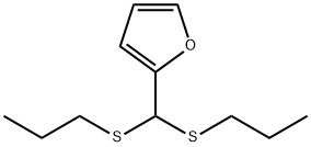 Bis(propylthio)methylfuran Struktur