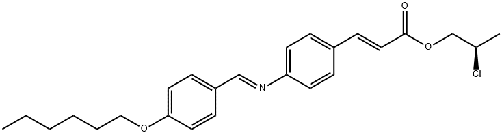 4-[(4-Hexyloxybenzylidene)amino]cinnamic acid (R)-2-chloropropyl ester Struktur