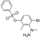 Phenol, 4-bromo-3-(1-methylhydrazino)methyl-, benzenesulfonate (ester) Struktur