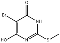 4(3H)-PYRIMIDINONE, 5-BROMO-6-HYDROXY-2-(METHYLTHIO)- Struktur