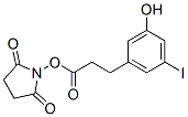 2,5-Pyrrolidinedione, 1-(3-(3-hydroxy-5-iodophenyl)-1-oxopropoxy)-, (+ -)- Struktur