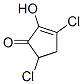 2-Cyclopenten-1-one,  3,5-dichloro-2-hydroxy- Struktur