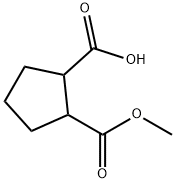 1,2-CYCLOPENTANEDICARBOXYLIC ACID, 1-METHYL ESTER Struktur