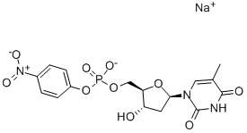 THYMIDINE 5'-MONOPHOSPHATE P-NITROPHENYL ESTER SODIUM SALT Struktur