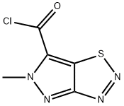 5H-Pyrazolo[3,4-d]-1,2,3-thiadiazole-6-carbonyl chloride, 5-methyl- (9CI) Struktur