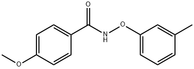 Benzamide, 4-methoxy-N-(3-methylphenoxy)-, (+-)- Struktur