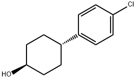 Cyclohexanol, 4-(4-chlorophenyl)-, trans- Struktur