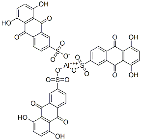 aluminium tris[9,10-dihydro-5,8-dihydroxy-9,10-dioxoanthracene-2-sulphonate] Struktur