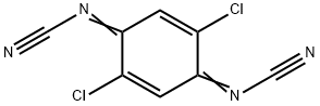 N,N'-Dicyano-2,5-dichloro-2,5-cyclohexadiene-1,4-diimine Struktur