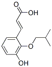 3-[3-hydroxy(2-methylpropoxy)phenyl]acrylic acid Struktur