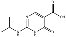 5-Pyrimidinecarboxylic acid, 1,4-dihydro-2-[(1-methylethyl)amino]-4-oxo- (9CI) Struktur