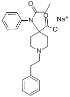 4-PIPERIDINECARBOXYLIC ACID, 4-[(1-OXOPROPYL)PHENYLAMINO]-1-(2-PHENYLETHYL), SODIUM SALT Struktur