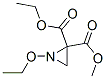 2,2-Aziridinedicarboxylicacid,1-ethoxy-,ethylmethylester(9CI) Struktur