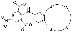 1,3,4,7,8,10,11,13-Octahydro-N-(2,4,6-trinitrophenyl)-6H-2,5,9,12-benzotetrathiacyclopentadecin-15-amine Struktur