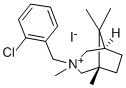 3-AZONIABICYCLO(3.2.1)OCTANE, 3-(o-CHLOROBENZYL)-3,3,8,8-TETRAMETHYL-,  IODIDE Struktur