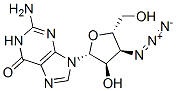 3'-Azido-3'-deoxyguanosine Struktur