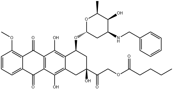 N-benzyladriamycin-14-valerate Struktur