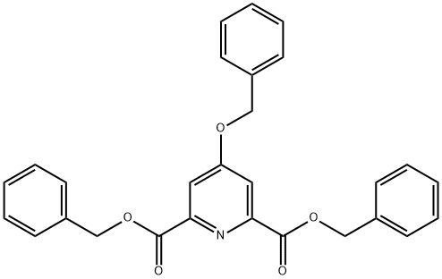 Bis(phenylmethyl) 4-(phenylmethoxy)-2,6-pyridinedicarboxylate Struktur