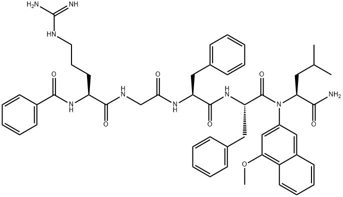 BZ-ARG-GLY-PHE-PHE-LEU-4M-BETA-NA TRIFLUOROACETATE SALT Struktur