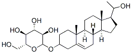 5-pregnen-3,20-diol glucoside Struktur