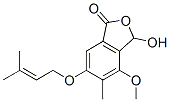 3-Hydroxy-4-methoxy-5-methyl-6-[(3-methyl-2-butenyl)oxy]isobenzofuran-1(3H)-one Struktur