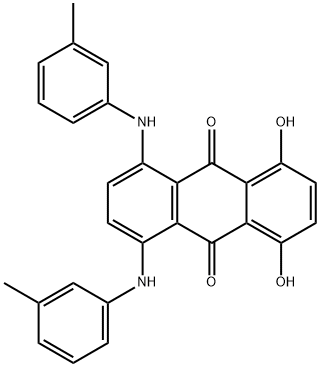 1,4-DIHYDROXY-5,8-BIS((3-METHYLPHENYL)AMINO)-9,10- ANTHRACENEDIONE Struktur