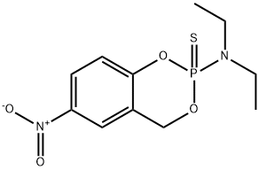 N,N-Diethyl-6-nitro-4H-1,3,2-benzodioxaphosphorin-2-amine 2-sulfide Struktur