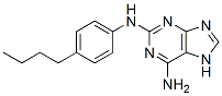 2-(4-n-butylanilino)adenine Struktur