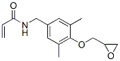 N-[4-(2,3-Epoxypropan-1-yloxy)-3,5-dimethylbenzyl]acrylamide Struktur