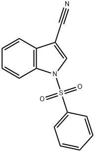 N-(benzenesulfonyl)indole-3-carbonitrile Struktur