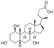 (1b,3a,5b,7a)-1,3,7-trihydroxy-Cholan-24-oic acid Struktur