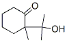 Cyclohexanone,  2-(1-hydroxy-1-methylethyl)-2-methyl- Struktur