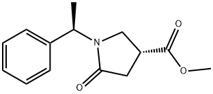 (R)-methyl 5-oxo-1-((R)-1-phenylethyl)pyrrolidine-3-carboxylate Struktur