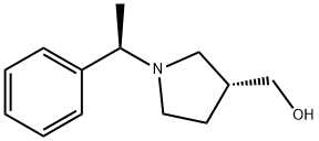 ((R)-1-((R)-1-phenylethyl)pyrrolidin-3-yl)methanol Struktur