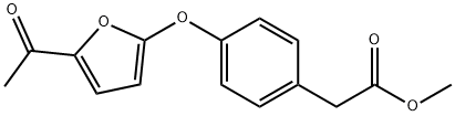 methyl 2-[4-[(5-acetyl-2-furyl)oxy]phenyl]acetate Struktur