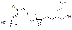 2-Hydroxy-9-[3-(5-hydroxy-3-hydroxymethyl-3-pentenyl)-2-methyloxiranyl]-2,6-dimethyl-3-nonen-5-one Struktur