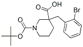 1-Boc-3-(2- bromobenzyl) Piperidine-3-Carboxylic Acid Struktur