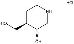 trans-4-(Hydroxymethyl)-3-piperidinol hydrochloride Struktur