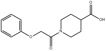 1-(phenoxyacetyl)piperidine-4-carboxylic acid Struktur