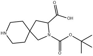 2-(tert-Butoxycarbonyl)-2,8-diazaspiro[4.5]decane-3-carboxylic acid Struktur