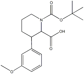 1-N-BOC-3-(3-METHOXYPHENYL)-PIPECOLIC ACID Struktur