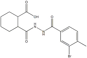 2-{[2-(3-bromo-4-methylbenzoyl)hydrazino]carbonyl}cyclohexanecarboxylic acid Struktur