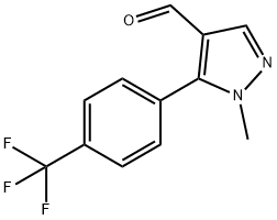 1-Methyl-5-[4-(trifluoromethyl)phenyl]-1H-pyrazole-4-carbaldehyde Struktur