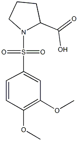 1-[(3,4-dimethoxyphenyl)sulfonyl]proline Struktur