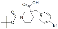 1-Boc-3-(4-bromobenzyl) Piperidine-3-Carboxylic Acid Struktur