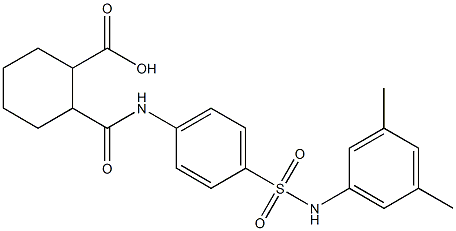 2-({4-[(3,5-dimethylanilino)sulfonyl]anilino}carbonyl)cyclohexanecarboxylic acid Struktur