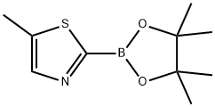 5-methyl-2-(4,4,5,5-tetramethyl-1,3,2-dioxaborolan-2-yl)-1,3-thiazole Struktur