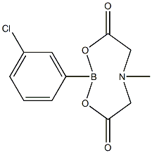 2-(3-Chlorophenyl)-6-methyl-1,3,6,2-dioxazaborocane-4,8-dione Struktur