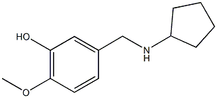 5-[(cyclopentylamino)methyl]-2-methoxyphenol Struktur